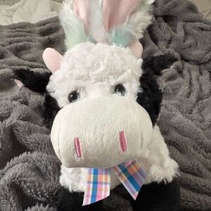 Target Plush Unicorn Cow - White, Black, and Pink